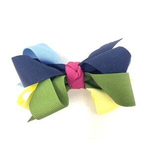 Nordstrom Kids Multicolored Grosgrain Ribbon 4" Hair French Barrette Preowned